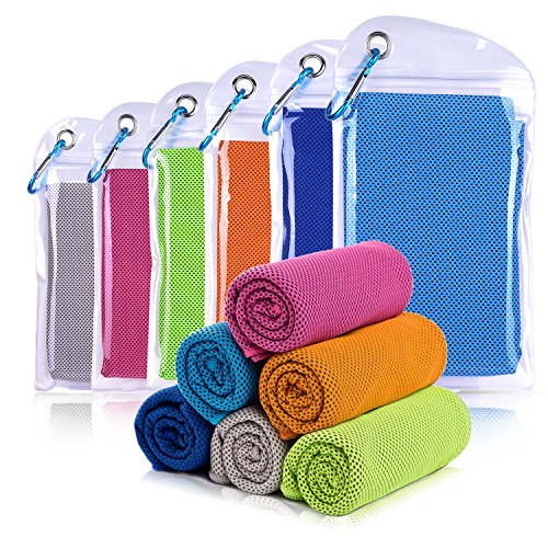 Willceal Cooling Towel, Cool Towel for Instant Cooling Relief,40" 12",for Sports, Workout, Travel, Fitness, Gym, Yoga, Pilates, Camping & More (Sky Blue)