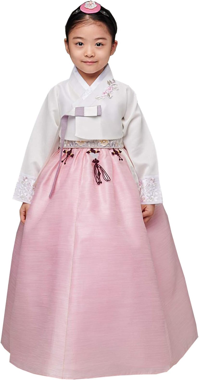 Girl Baby Hanbok Korea Traditional Dress First Birthday Party Clothing Ivory Jacket Peach Skirt jsm29
