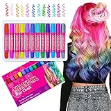 Meland Temporary Hair Chalk Set - 12 Colors Non Toxic Hair Chalk Pens, Hair Dye for Kids Girls and Adults Party Gift