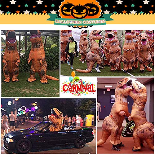 JASHKE Trex Kostüm Aufblasbare Kostüme Tyrannosaurus Rex Anzug Dinosaurier Kostüm Erwachsene Karneval Party Dino Kostüm… – Bild 5