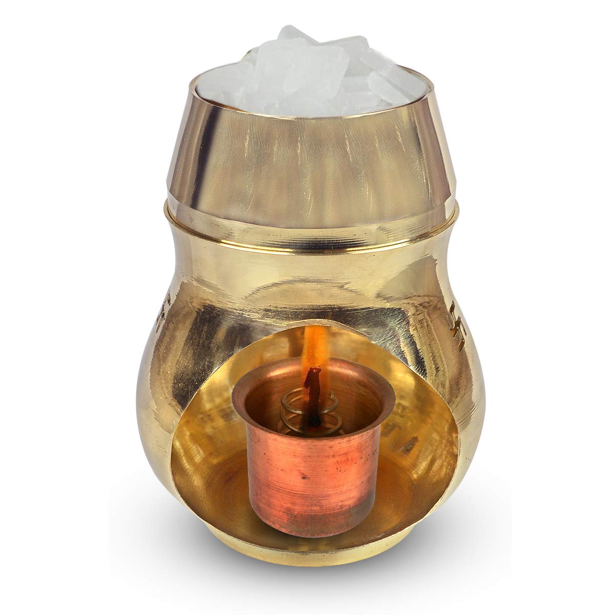 Reiki Crystal Products Brass Incense Burner (15.5 x 9 cm, Gold) Amazon