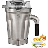 64oz Stainless Steel Container Jar Compatible with 5200 5000 Vm0103 Blender | Does Not Work with Ascent, Ascent X or Venturist Blenders, Odor and Stain Resistant, BPA-Free Container Jar, 5 Years Warranty