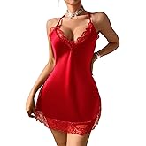 Avidlove Women Lingerie Satin Lace Chemise Nightgown Sexy Full Slips Sleepwear S-4XL