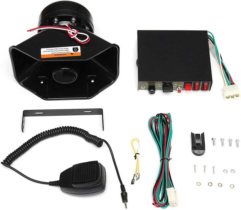 Melodycp Car AntiTheft System 12V 400W Loud Car Warning Alarm Police Siren Horn PA Speaker MIC