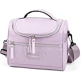 Hawave Lunch Bag for Women Insulated Lunch Box Reusable Adult Lunch Cooler Bag with Front Pocket & Adjustable Shoulder Strap, Leakproof Large Lunch Tote Bag for Work Office Travel Picnic, Purple