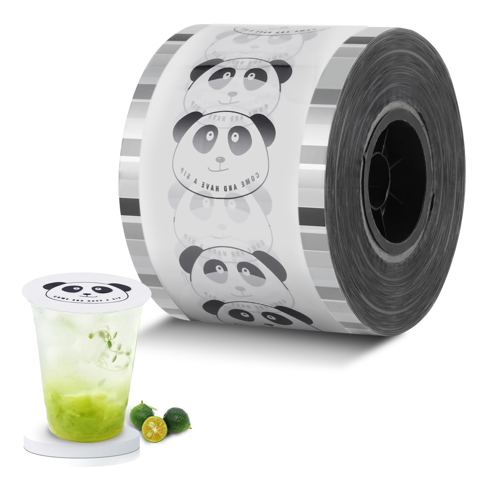 MXBAOHENG 2400pcs Cup Sealer Film Bubble Tea Sealing Film for PP Plastic and Paper Cups Φ 90 mm (3.54'')-95mm(3.74'')