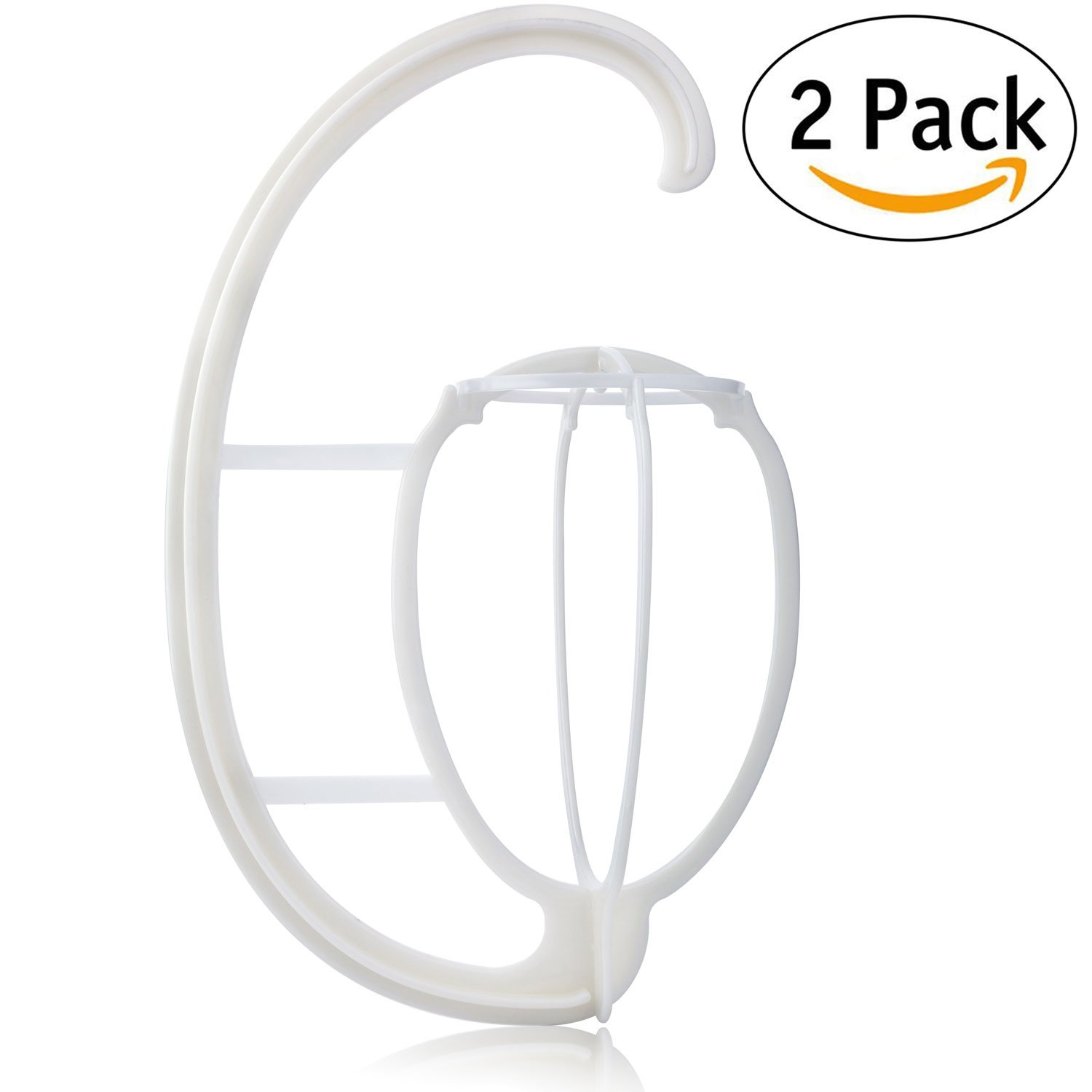 eNilecor 2 Pack Wig Hanger,Collapsible Wig Dryer Stand Hat Cap Holder, Portable Wig Hanging Display Tool(White)