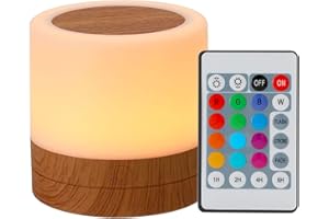 Dimmable Night Light, Colorful Touch Portable with Timing Remote USB Rechargeable Bedside Lamp for Baby Nursery Living Room P