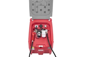 Uargd Portable Fuel Tank, 58 Gallon Capacity, 10 GPM Flow Rate, Compatible with Diesel and Gasoline, Includes 12V Electric Pu