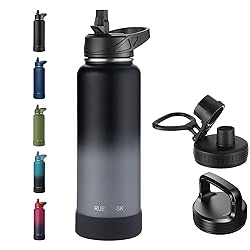 RUBYFLASK 40oz Insulated Water Bottle with