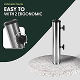 KEPLIN Parasol Base Stand 12kg Granite 45mm Pole Weather Resistant view 3