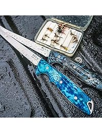 Buck Knives 035 Abyss Fishing Filete cuchillo con funda de cuero