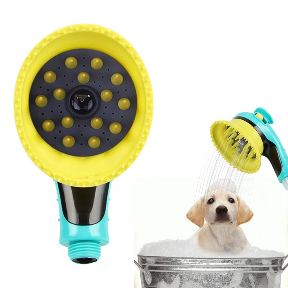 Dog Shower Sprayer with Silicone Massage Bath Brush Multi-Functional Grooming wash Tool