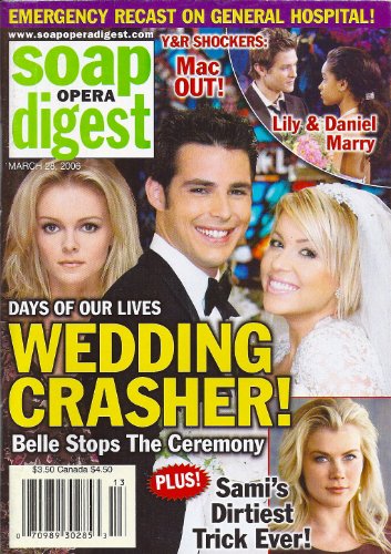 Martha Madison, Jason Cook, Farah Fath, Days of Our Lives, Jennifer Landon & Jesse Sofer Interview, Soap Stars Who Return - March 28, 2006 Soap Opera Digest Magazine