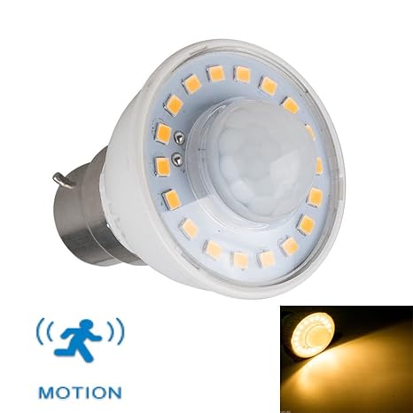 B22 LED bombilla con SENSOR de movimiento por DETECTOR de 2 ...
