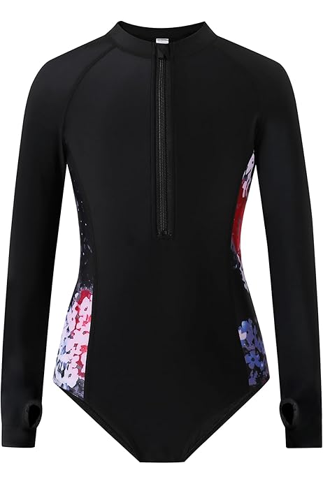 Women's Full Body Stinger Swimsuit – UPF 50+ Sun Protection, Chlorine Resistant, Black & Blue