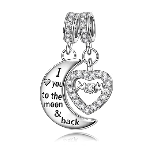 NINAQUEEN Mom Heart Charms Fits Charms Bracelets I Love You to The