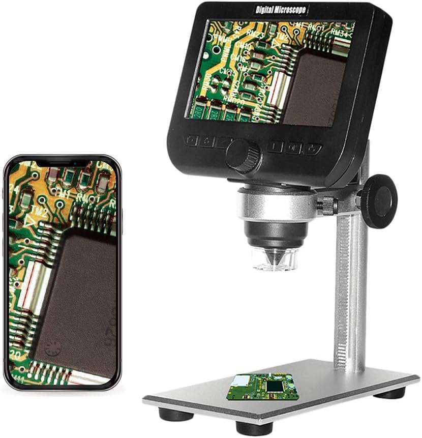 1000X LCD Digital Microscope, Bysameyee WiFi Wireless 4.3 Inch 1080P