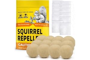 HETGUS Squirrel Repellent Outdoor,Chipmunk Repellent Outdoor,Mint Squirrel Deterrent Outdoor,Squirrel Repellents for Garden, Get rid of Squirrels, Multi-Use Formula for Gardens, Attics and Around Home 12P