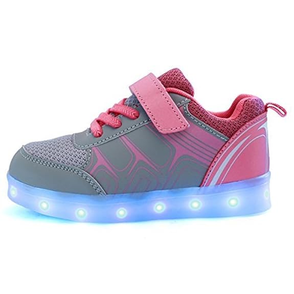DoGeek LED Schuhe Kinder Damen 7 Farbe USB Aufladen Leuchtend Sportschuhe LED Kinder Farbwechsel Sneaker Turnschuhe für Herre