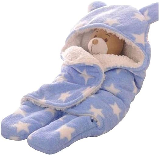 Cutieco Luxury Series Super Soft Baby Wrapper, Blue