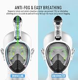 G2RISE SN01 Full Face Snorkel Mask with Detachable Camera Mount view 4