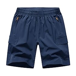 HONCAN Boys Pull on Cargo Shorts, Outdoor Kids