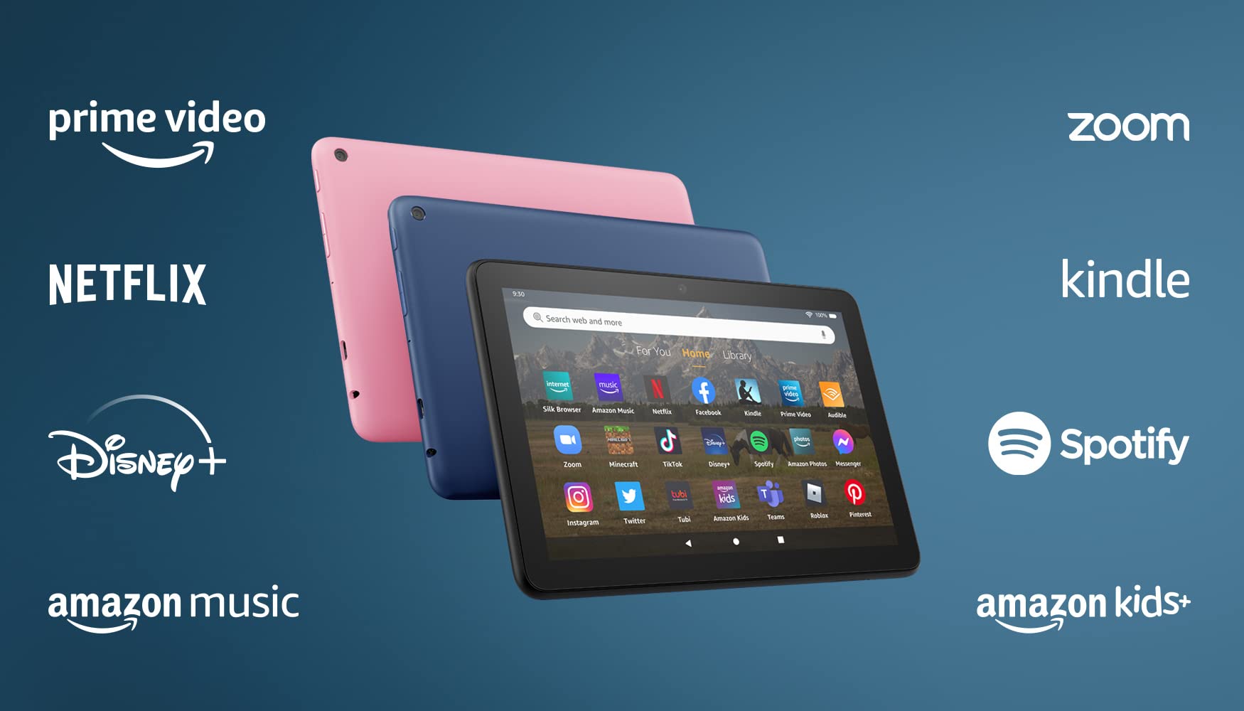 Amazon Fire HD 8 tablet, 8” HD Display, 32 GB, 30% faster processor, designed for portable entertainment, (2022 release), Black