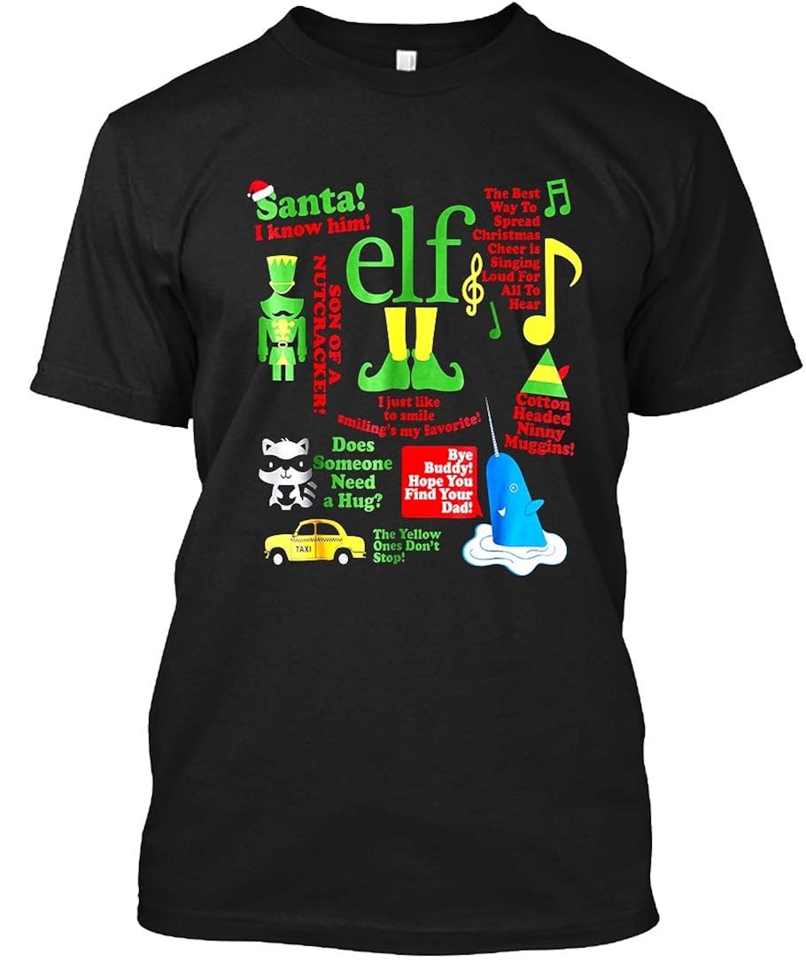Elf The Movie Funny Christmas T Shirt Collage T Shirt 2480  Kitilan