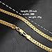 Fashion 18K Gold Plated Stainless Steel Flat Necklace Chain Women Men Jewelry