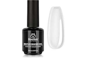 Beetles Builder Gel for Nails, 8 in 1 0.51 Fl Oz Clear Building Gel | for Strengthening, Thickening & Building Instant Apex,Beginner Friendly DIY Salon at Home for Women, LED UV Lamp Cured