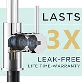 FORIOUS Kitchen Tap Spring Kitchen Sink Mixer High Arc 360° 2 Spray Chrome view 8