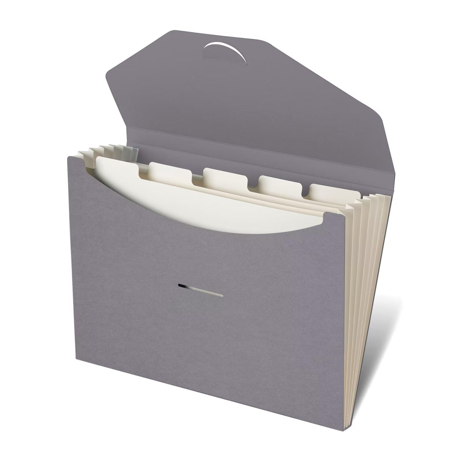 Photo 1 of Blue Lake ECOLIFE Plastic-Free Accordion File Folders 6 Pocket Expanding File Folder Organizer Grey