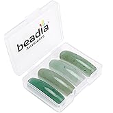 BEADIA Natural Curved Green Aventurine Stone Beads 36x10mm 4pcs for DIY Bracelet Jewelry Making