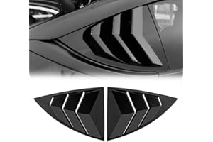 NEOPAFTU Rear Side Window Louvers Compatible with Tesla Model Y 2020-2023 Air Vent Scoop Shades Cover Blinds (Glossy Black)