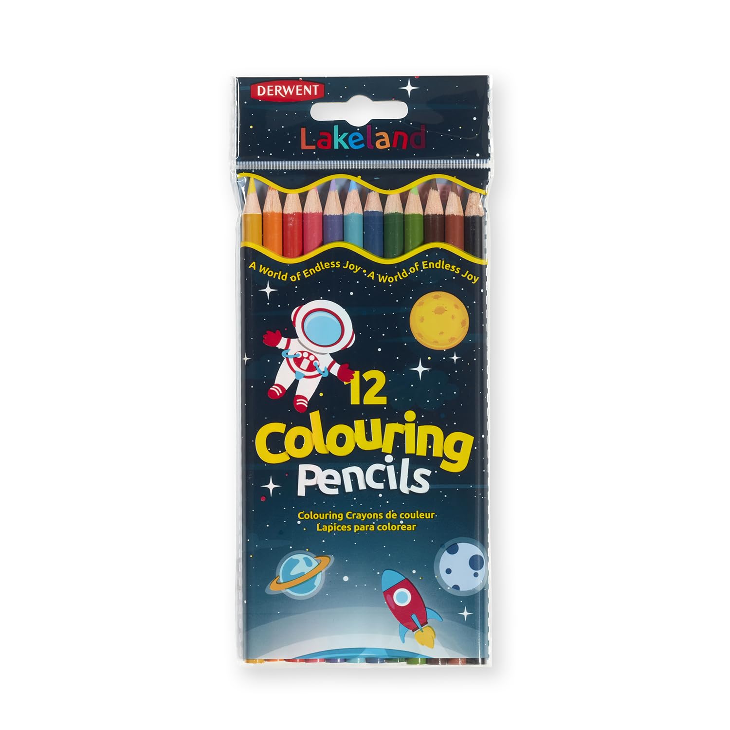 Derwent Lakeland Colouring Pencils for Kids - Pack of 12 Coloured Pencils, Kids Colouring Pencils for Arts and Crafts, Assorted Colours