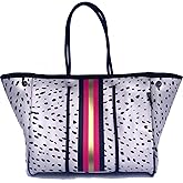 Dallas Hill Designs Large Tote Bag for Women | Neoprene Shoulder Purse | Travel, Beach, Gym Handbag | Extra Pouch