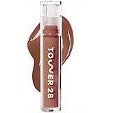Tower 28 ShineOn Lip Gloss Jelly - Hydrating Tinted Lip Balm + Milky Gloss for Sensitive Lips - Non-Sticky + High-Shine Jelly Formula with Nourishing Oil Blend - Almond - Chocolate (0.13)
