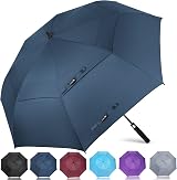 ZOMAKE Golf Umbrella 68in Windproof Rainproof Double Canopy Navy Blue