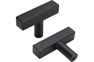 homdiy (10 Pack) Black Cabinet Knobs Square Drawer Knobs - HDJ22BK Kitchen Drawer Knobs Modern Drawer Knobs for Dresser Drawe