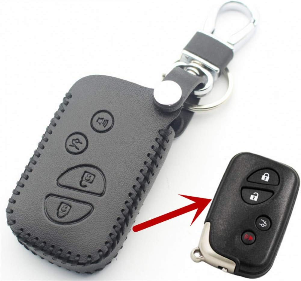 KAIQMLYA Genuine Leather 4 Button Smart Key Case Cover For Lexus LX470/GS450h/IS350/SC430/LS460/ES350/GS350 Car Styling