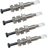 4PCS Car Door Pin Switches, Momentary ON Off 12VDC 20A Auto Trunk Engine Alarm Security, Door Jamb Switch, Adjustable Valve Switch, Car Bonnet Alarm Light Hood Screw
