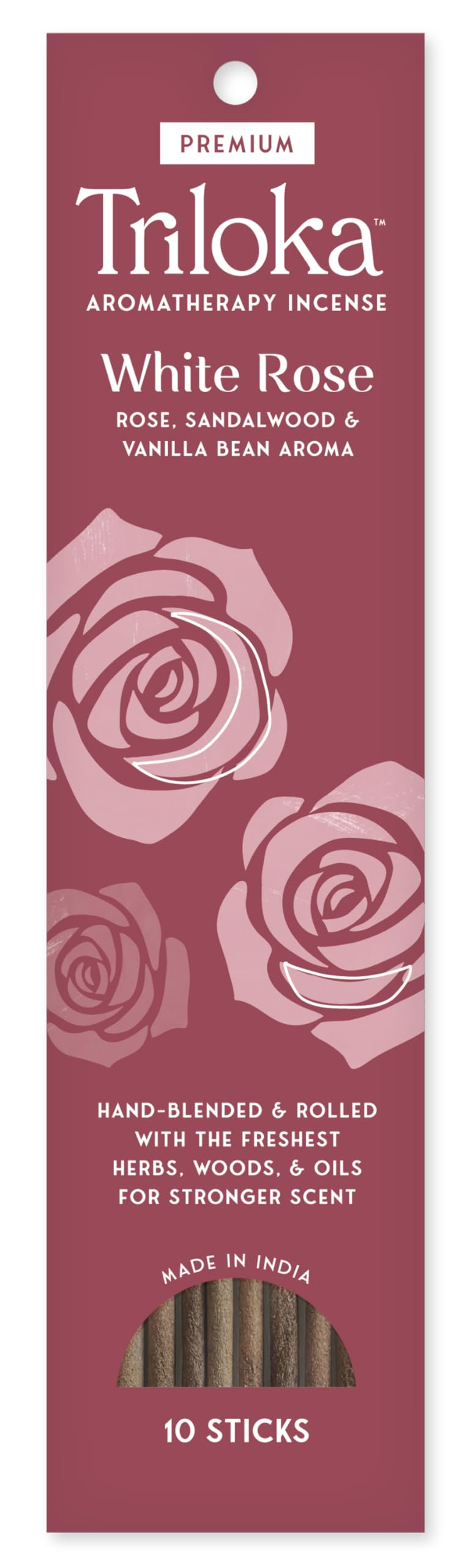 White Rose - Triloka Premium Incense Sticks