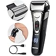 PRITECH Electric Razor for Men, Waterproof Foil Electric Shavers with Beard Trimmer, Cordless Rechargeable Razor for Shaving Face, LED Display Wet Dry Use
