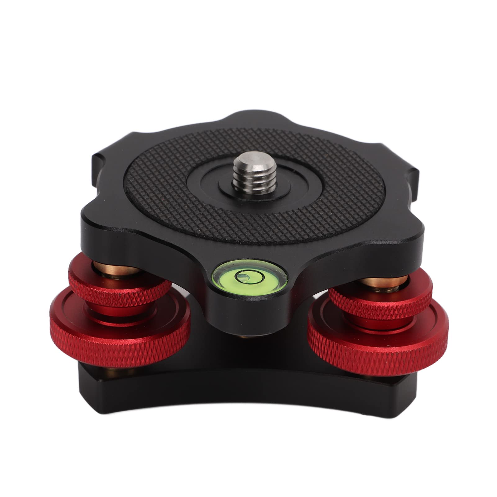 LP‑64 Leveling Base, Anodic Oxidation Triple Wheel Bubble Level Aluminum Alloy Adjusting Durable for SLR Camera for Ball Head