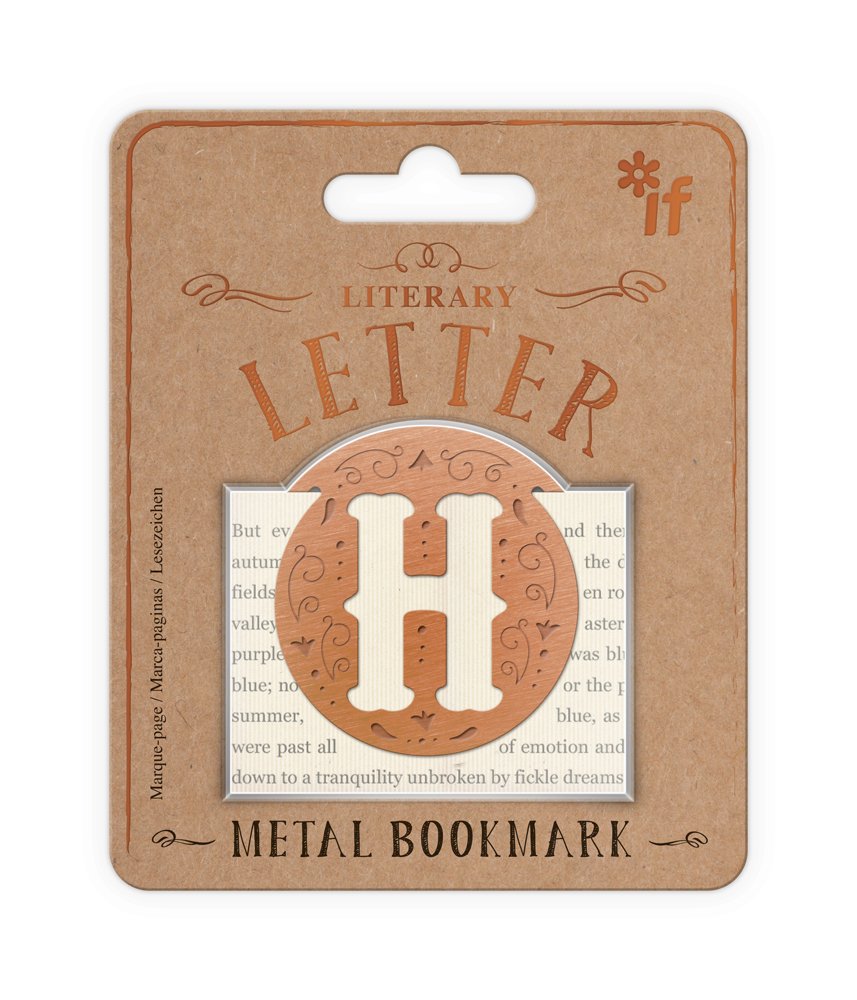 IF Literary Letters Metal Bookmark - Letter H
