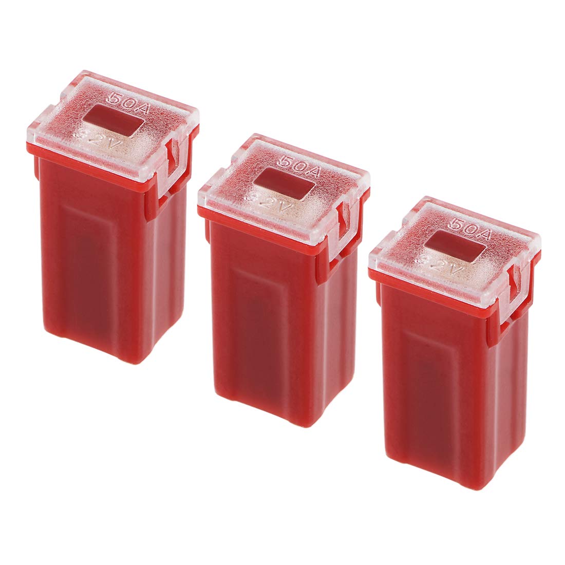 sourcing map Automotive Mini Cartridge Fuse 32V 50A Female Terminal for Car Truck (Large Size) 3pcs