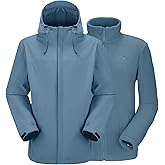 CAMEL CROWN Men's Ski Jacket 3 in 1 Waterproof Winter Jacket Snow Jacket Windproof Hooded with Inner Warm Fleece Coat