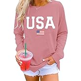 Dressmine Womens Casual Long Sleeve Graphic Tee Shirts Crew Neck Sweatshirts Pullover Tops for Women
