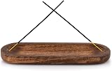Kaizen Casa Handmade Wood Incense Burner Modern Home Decor 27.94x10.16cm view 2